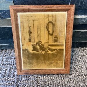 Vintage R. Hendrickson photo tile Framed Wild West